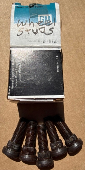1953-60 NOS Rear Wheel Stud Bolts (5) #3829376