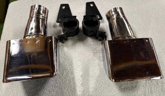 1973 Exhaust Tips &amp; Hangers w/part numbers