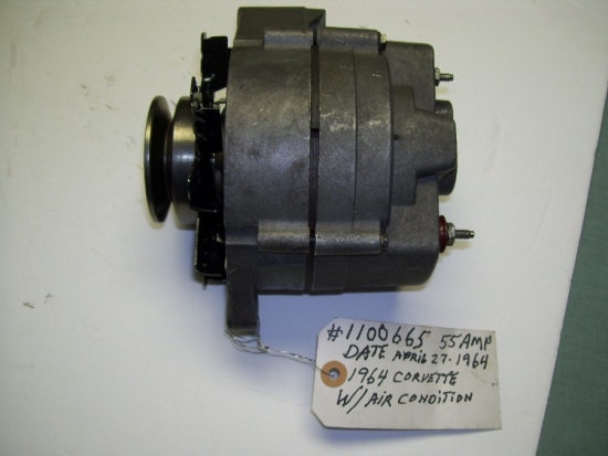 c-2 alternator 1964 corvette with a/c  #1100665