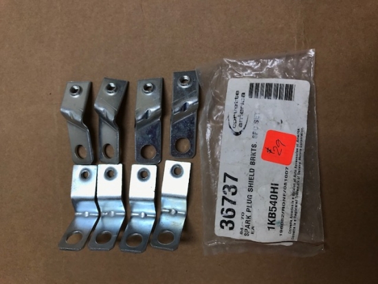 1964-70 spark plug shield brackets 8pc