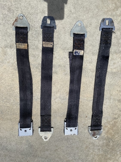 1963 Corvette Original Black Seat Belts Irving Air