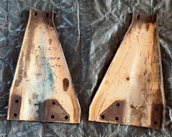 1956-62 Folding Top Mounting Reinforcement Plates