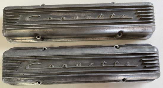 1957-59E 7-fin Aluminum Staggered Valve Covers