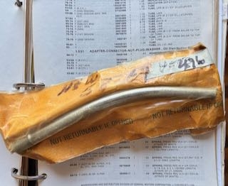 L56-64 C1 and C2 283 and 327 Corvette Upper TUBE