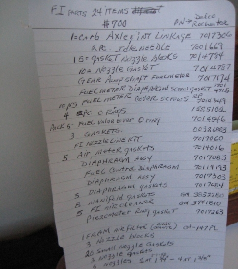 C1-C2 NOS FI DELCO ROCHESTER PARTS