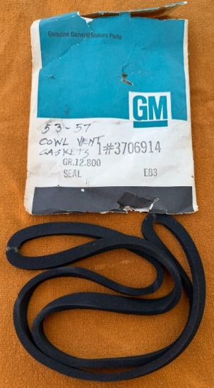 1953-62 NOS Cowl Vent Gasket-Weather Strip